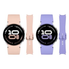 LIAMONT Galaxy Watch 運動錶帶 扣環矽膠錶帶 2入, 1套, 淺粉色+淺紫色