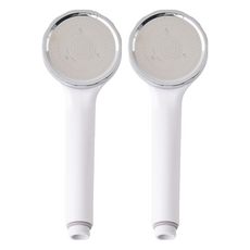 PureCell 強力增壓浴室蓮蓬頭, 霧面白, 2個