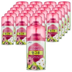 리빙굿 향그루 실내용 방향제 자동분사기 본품, 280ml, 24개, 후로랄향