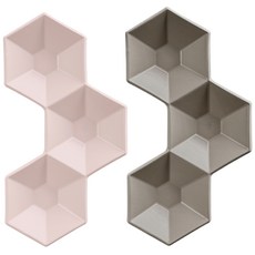 김성훈도자기 육각세칸나눔볼 2P, 인디핑크,다크그레이, 2개