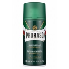 PRORASO 刮鬍泡 沁涼薄荷 綠標, 300ml, 1個