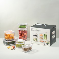 락앤락 프레쉬 마에스트로 베스트 진공용기 6p + 디바이스 세트, 1세트, 직사각 900ml 2p + 정사각 1.1L + 정사각 1.95L + 직사각 2.4L + 직사각 2.6L + 진공기기