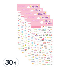 Petit 日記貼紙 Heart To Heart Today DA5373, 30個, 混合顏色