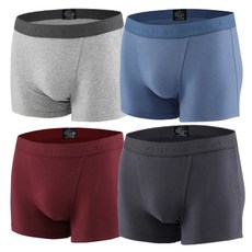 JAMES DEAN 男士棉質彈性基本款四角褲4件組