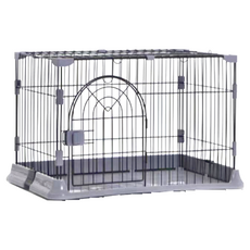 友善夥伴 DC舒適居家狗籠, 灰色, 1個