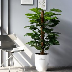 MORIANN 圓形高筒花盆 L號, 白色