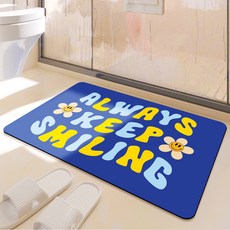 비욘드리빙 굿스마일 빨아쓰는 규조토 발매트, ALWAYS KEEP SMILING