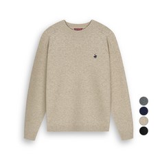 BEVERLY HILLS POLO CLUB 比佛利保羅 男女通用Essential柔軟毛衣插肩袖刺繡Logo圓領長袖針織衫 CPN7T85