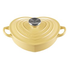 LE CREUSET 愛心燉飯鐵鍋 鋼頭款, 含羞草黃, 1個, 20cm
