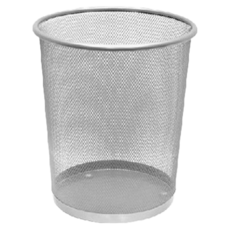 AXIS 艾克思 簡約金屬網狀垃圾桶 銀色 9L, 19 x 27 x 24cm, 1個