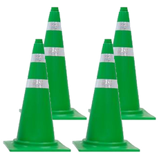 신도산업 칼라콘 주차금지 안전, 4개, 녹색