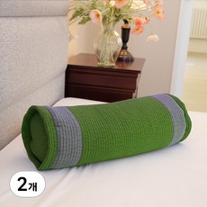 Sarang Yegam 純棉色素生物晶片圓頸枕, 綠色, 2個
