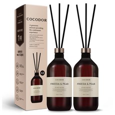 코코도르 프리미엄 디퓨저 + 섬유스틱 6p, 프리지아앤페어, 1L, 2개