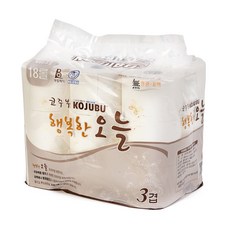 KOJUBU 幸福的今天3層捲筒衛生紙 40m, 18捲, 1袋