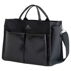 Ymmama 多功能大容量Yoom Bag媽媽包, 皮革黑