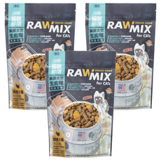 LitoMON 怪獸部落 全貓齡 美國太空凍乾生肉糧, 火雞 + 白鮭, 140g, 3包