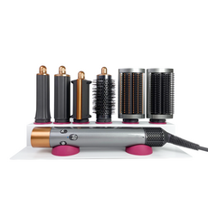 Haean 通用款吹風機單層收納架, 白色收納架 + 粉色矽膠工具, 1個