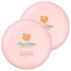 SKINFOOD 思親膚 桃子棉散粉餅 4g, 混色, 2個
