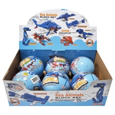 Eye Friends海洋動物積木 6顆組, 混合顏色