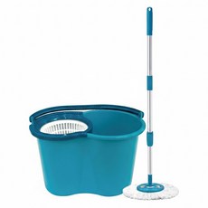 EASY CLEANER 家簡塵除 新手壓式旋轉拖組 脫水桶+拖把架+布盤, 1組