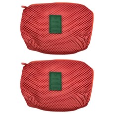 城市漫遊 防震3C收納包 Set 2個 大3C收納包, 紅色, 1組