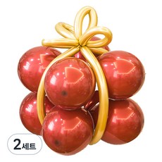 타이탄 파티 이벤트 풍선 12인치 원형풍선 8개+막대풍선 4개+접착스티커 세트, 5번, 2세트