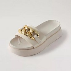 ChakanShoes 女款金鏈條裝飾加高拖鞋 SPLTR2e103