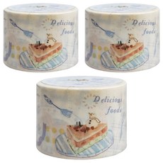 德德小品集 午逅時光紙膠帶 30mm x 3m 雪絨花霧 3個, 雪絨花霧 白色, 1組