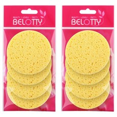 Velotti 纖維素潔面海綿 6mm 4p, 單色, 2個