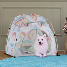 울프라운치 반려동물 텐트 하우스, 레인보우, 1개