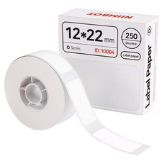 NIIMBOT D11/D110通用標籤貼紙 白色 12*22mm, 250張, 1捲