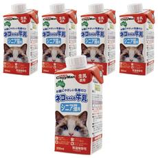 CattyMan 澳洲貓用牛奶, 老貓用貓零食, 200ml, 5入
