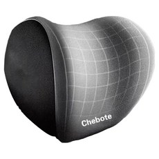 德利生活 零壓迫 灰色 汽車頭枕 頸椎支撐 舒適透氣, 1個