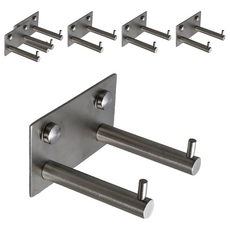 Iwooa 強力黏貼飯店式304不鏽鋼吹風機置物架, 6個, 單色