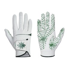 GOuft 男性用蜘蛛網高爾夫手套 右手用, 綠色, 1個