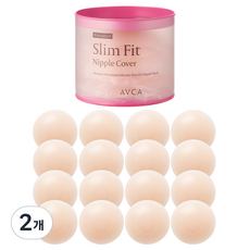 아브카 여성용 실리콘 슬림핏 방수 니플밴드 패치 65mm 16p, 2개