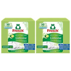 Frosch 德國小綠蛙 綠檸檬洗碗錠 洗碗機專用清潔劑 30入, 540g, 2個