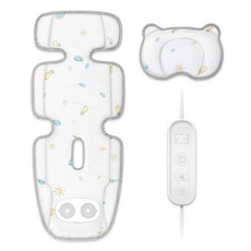 Ilimom 雙用嬰兒推車涼墊, 灰色, 1個