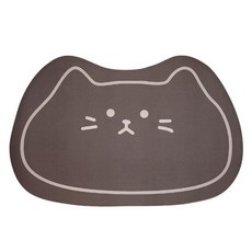 軟式硅藻吸水地墊 浴室踏墊, 40 x 60cm, C6 深咖喵, 1個