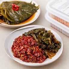 더반찬 들기름 갓장아찌 120g + 간장깻잎 150g + 낙지탕탕이 비빔젓갈 180g 세트, 450g, 1세트