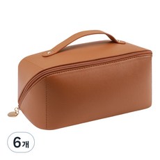 모나코올리브 모브 수납넉넉 화장품 파우치, 6개, 카멜
