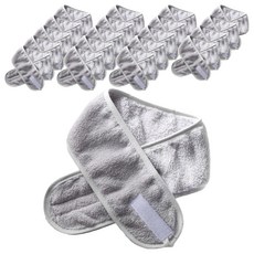 A'hope 固定頭髮魔鬼氈洗臉髮帶, 灰色, 20個