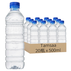 Tamsaa 無標籤天然水, 500ml, 20瓶