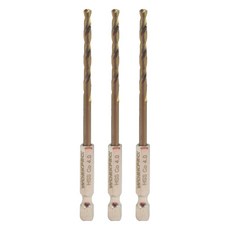 WORKPRO 六角柄鈷鑽頭 不鏽鋼鑽頭 4mm WP400306, 3個