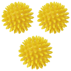 MIKA HOUSE 橘之屋 按摩球 7cm 直徑 無毒PVC 台灣製 3個一組, 黃色, 1組