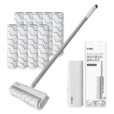 LIV MOM 神奇手柄滾筒除塵黏紙器 加寬尺寸 22cm+支架+補充包 10入+伸縮桿, 1套