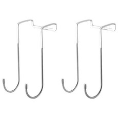 潔感 不鏽鋼櫃門雙掛勾 加大, 不鏽鋼, 2個