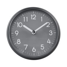 코멧 홈 라운드 욕실 흡착 방수시계 + 건전지 세트, 모던그레이