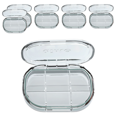 拍平方 藥盒, 透明 六格, 6個