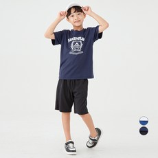 Lolly Tree 童款速乾文字印花運動短袖短褲套裝